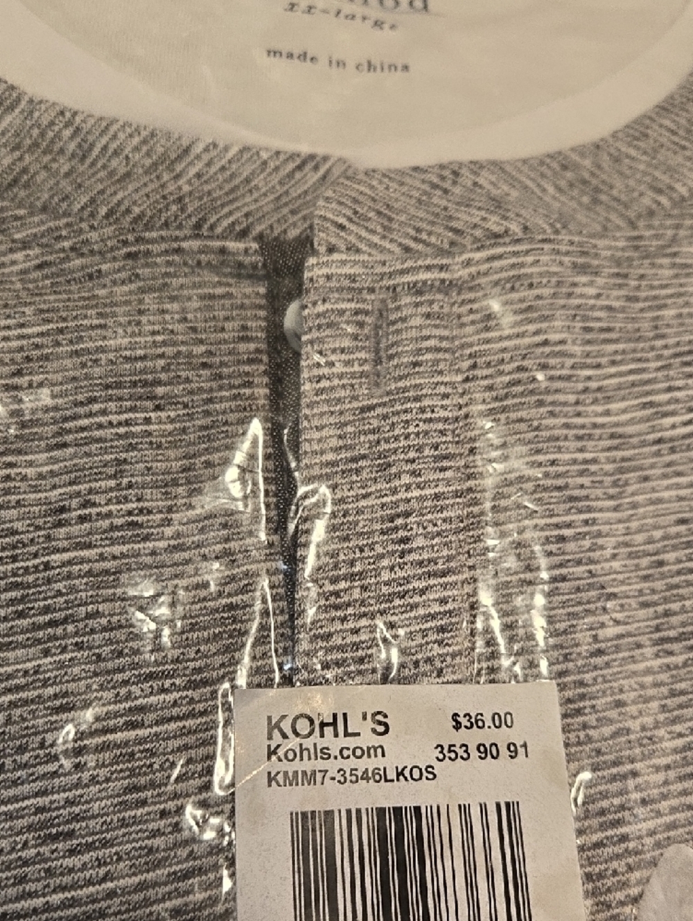 Kohl's Method Men's Heather Gray Long Sleeve Crewneck Shirt - Picture 5 of 6